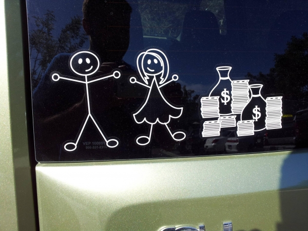 No kids family car decal sticker